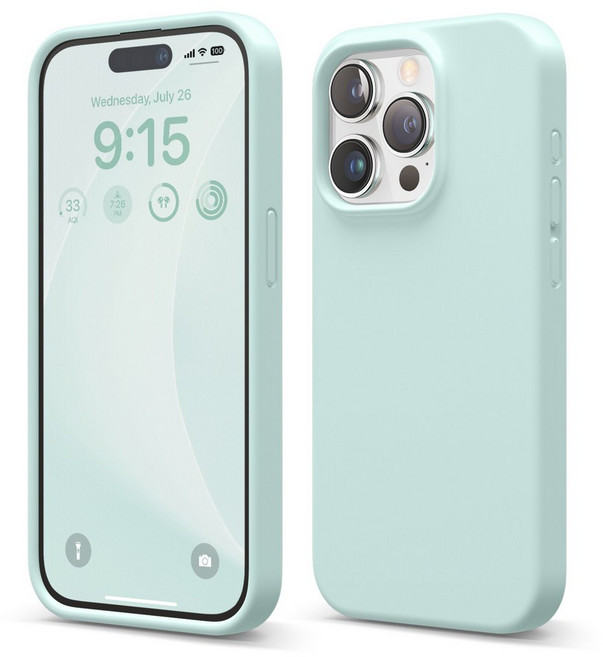 elago iPhone 15 Pro 不沾紋液態矽膠手機殼
