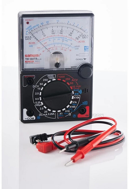 sanwai 指針式三用電表 萬用錶 電壓電流, 加購測試棒一組, 1個