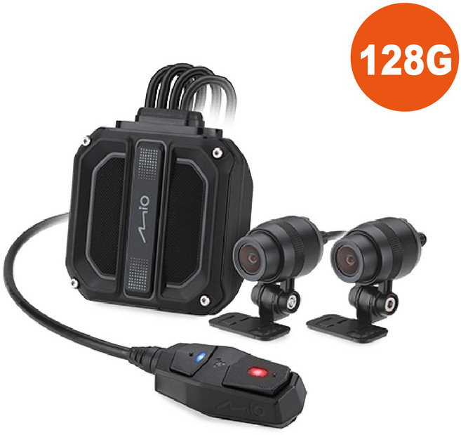 Mio 機車行車記錄器 雙鏡頭 1080P GPS WIFI, M802WD, 128GB