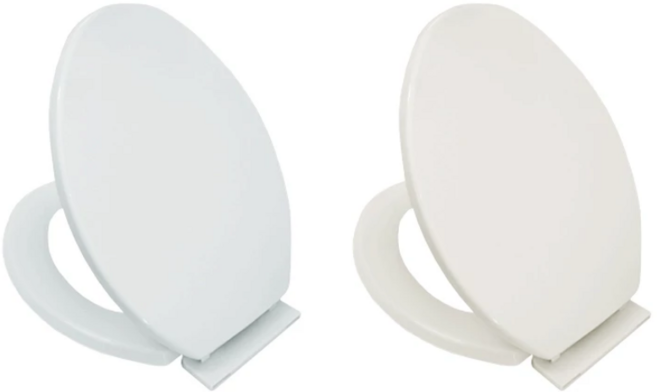 下鎖式加厚通用型馬桶蓋 CF632 CF634 前後可調, 白色, 1個