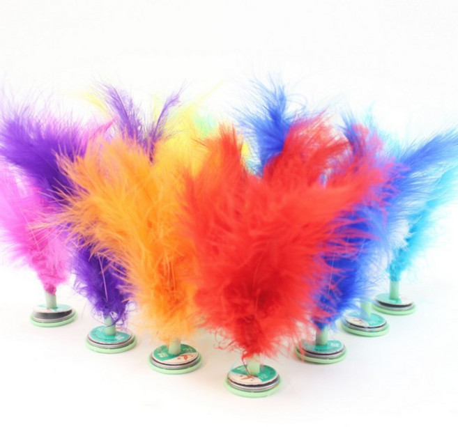 羽毛毽子 花毽 土雞毛毽子 鍵子 健子, 彩色, 1個, 1個裝