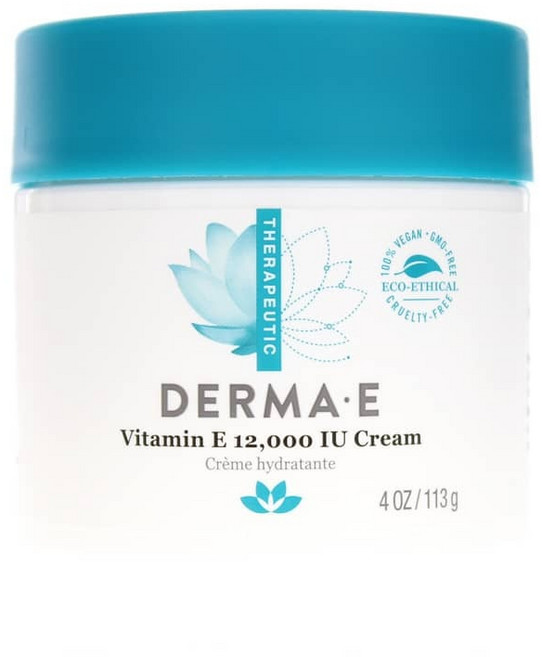 derma e 維生素E 12000 IU面霜, 1罐, 113g