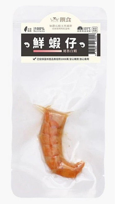 【DuoMaoMao】饌食寵物鮮食-秘魯白蝦，100%天然無添加，高壓滅菌安心食用, 10g, 秘魯白蝦