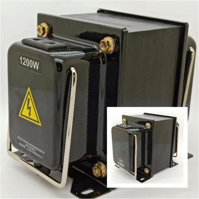 MIT台灣製造 110V轉220V雙向變壓器 附發票 含電源線及無熔絲保險絲 功率範圍100W-1200W, 1200W黑色