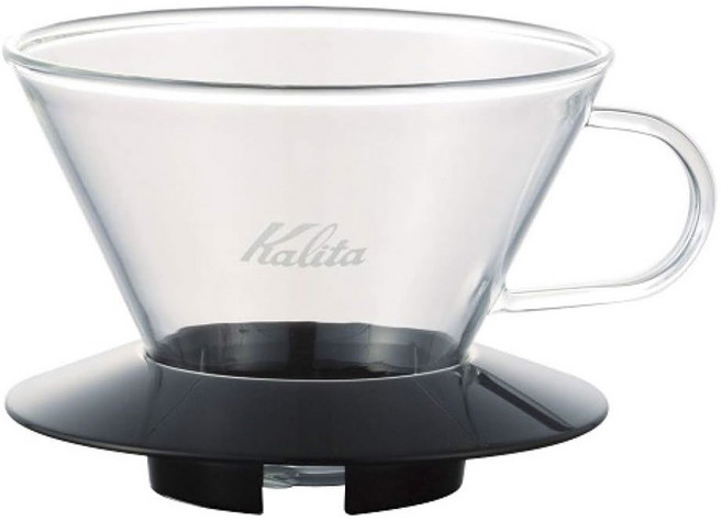 Kalita 185系列蛋糕型玻璃濾杯 黑色 2~4人用, 1個, 0ml, 單品