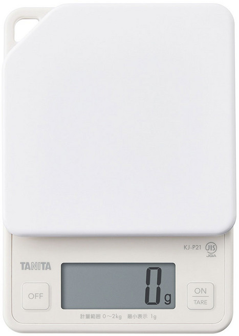 TANITA 塔尼達 簡約系列電子料理秤, KJ-P21, 象牙白, 2kg