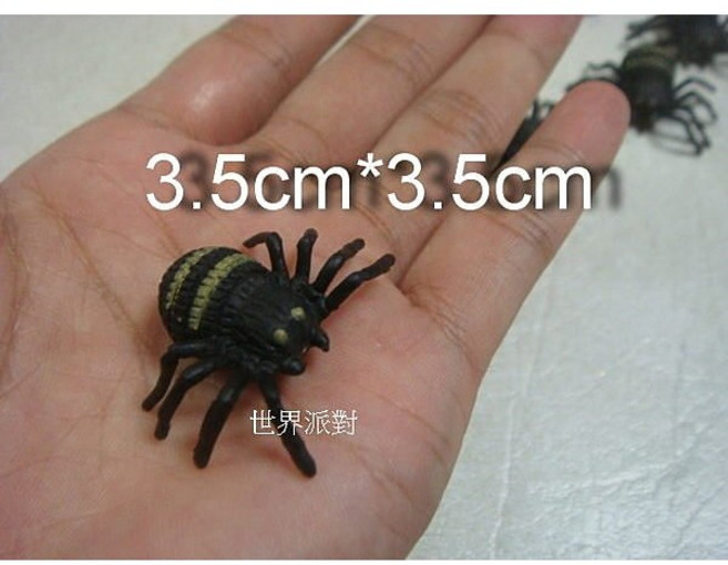 世界派對 仿真蜘蛛 萬聖節道具 派對裝飾 8入組 3.5公分, 詳見包裝