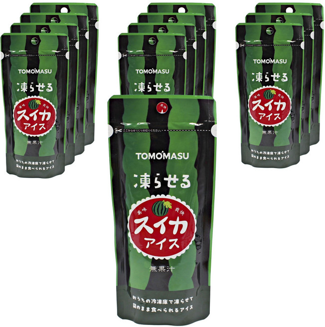 TOMOMASU DRINK 友桝飲料 冷凍西瓜冰, 12個, 80g