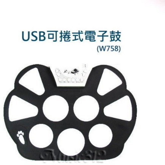 KONIX USB可捲式電子鼓, 詳見包裝, W758, 1個
