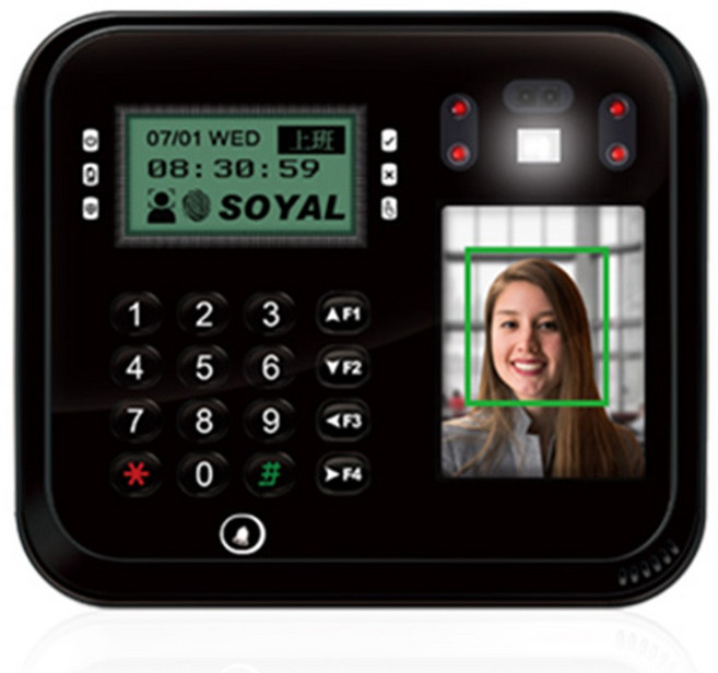 SOYAL AR-837-EA E2 臉型辨識門禁讀卡機 支援EM 125K RS-485通訊 黑色時尚外觀 門禁考勤打卡適用, 1個, 數量