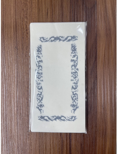 福隆50張/包 特薄白雪雁皮宣紙 雲紋圖案, 14x7 Cm