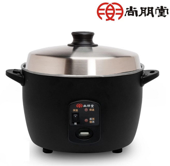 尚朋堂 11人份養生不鏽鋼電鍋, SSC-12LDCB, 黑色