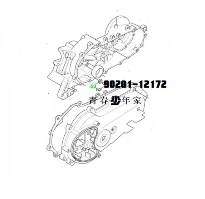 少年家 YAMAHA 山葉 原廠 放油螺絲墊片 90201-12172 單顆價 全系列, 0w16, 1個, 1L