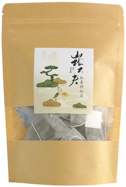 崧大夫松壽神仙茶-純五葉松針茶-安神舒眠無咖啡因漢方茶, 3mg, 1套裝, 9個裝