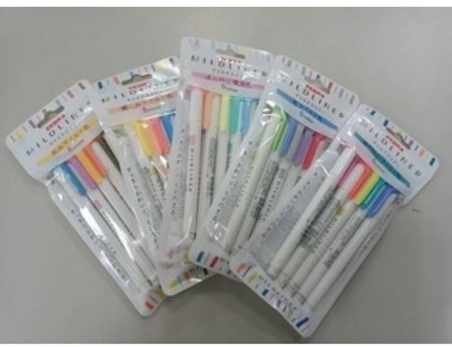ZEBRA 斑馬 Mildliner 雙頭螢光筆 ｜柔和色系重點標記, 【新包裝-粉袋】5C-淡色系