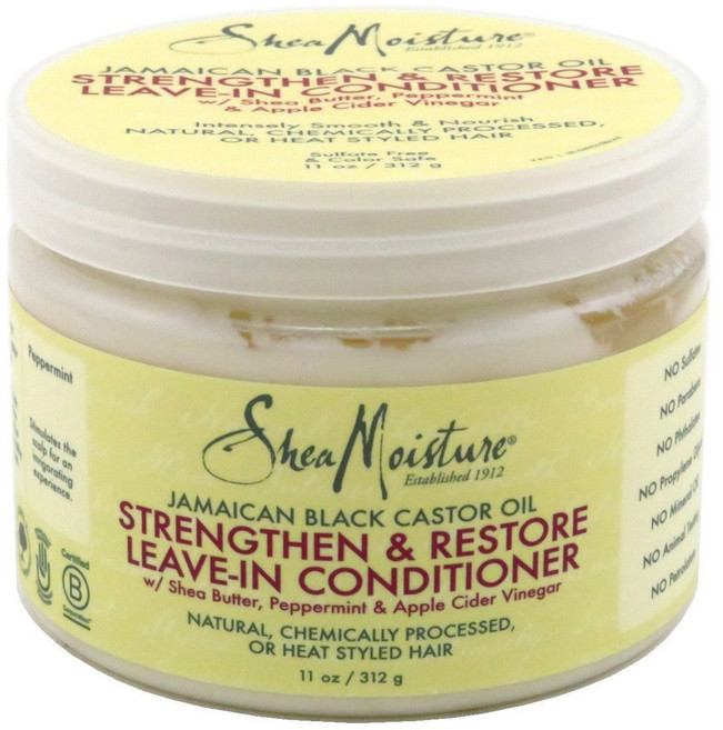 Shea Moisture 牙買加黑蓖麻油免沖洗護髮乳, 1罐, 325ml