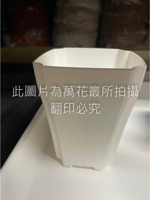 萬花叢 資材 仿陶盆 2056 193 PP聚丙烯材質 盆栽花器, 白色