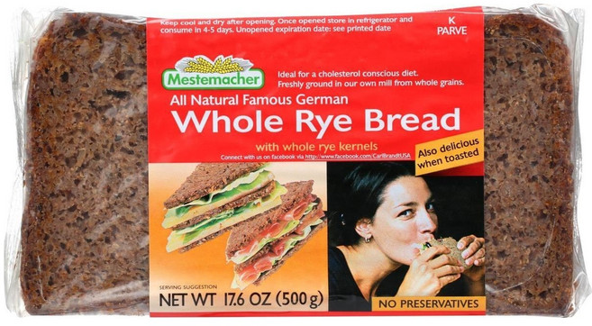 Mestemacher 麥大師 全麥黑麵包, 1包, 500g