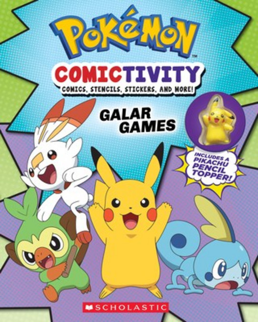 (英文書) Pokémon Comictivity： Galar Games： Activity Book with Comics Stencils Stickers and More! 平裝版, Scholastic Inc., 英文