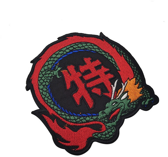 猴悠椅 個性魔鬼氈布標 龍紋刺繡徽章, 戰術風格