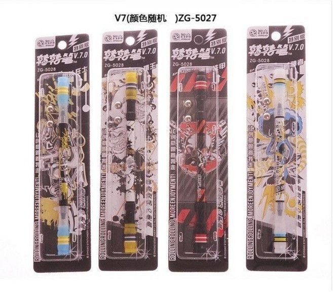 益智V7圓珠轉轉筆, 1支, 隨機顏色