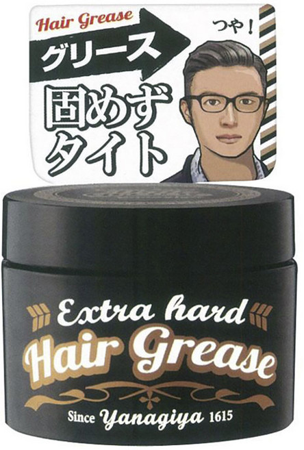 YANAGIYA 柳屋 Extra Hard Hair Grease 油頭髮蠟, 1個, 90g