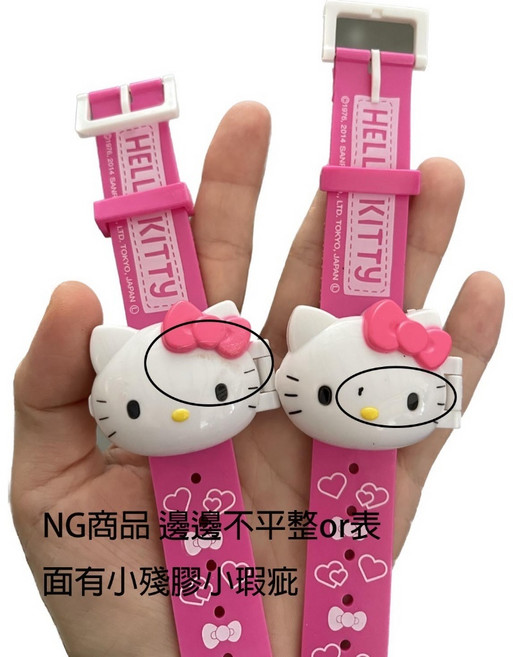 Sanrio Hello Kitty 立體大頭掀蓋電子錶