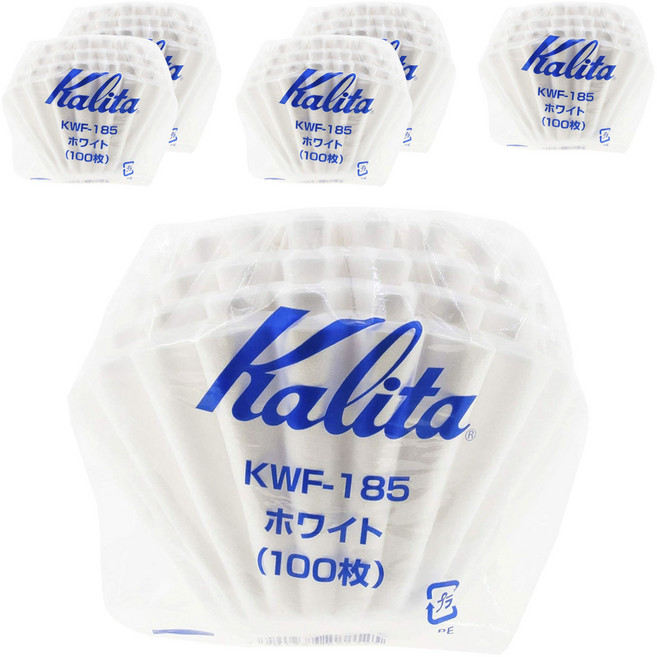 Kalita 袋裝波浪型咖啡濾紙 KWF-185, 6袋, 100張