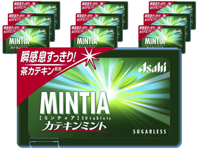 Asahi 朝日 MINTIA兒茶素薄荷糖口含錠 50顆入, 10盒, 7g