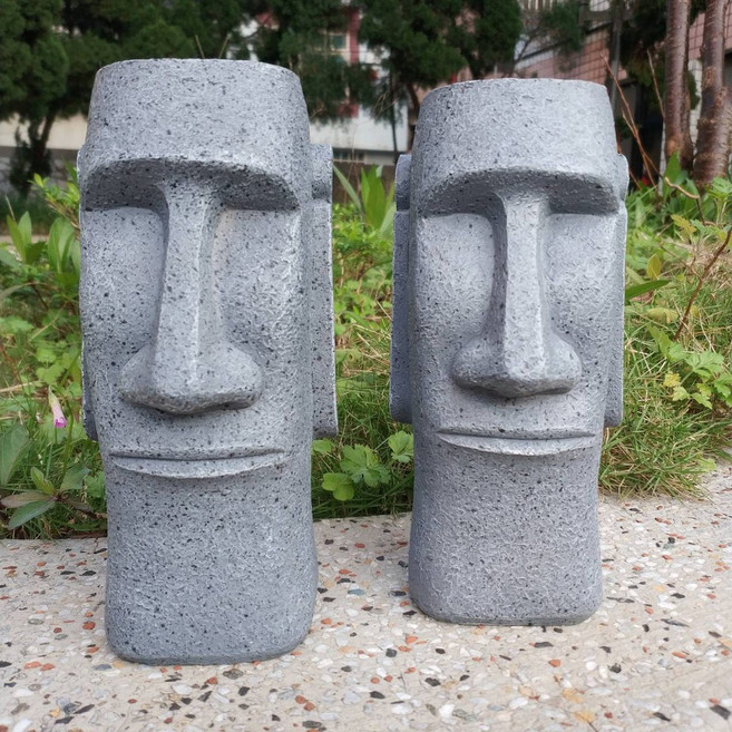 復活島摩艾石像存錢筒, 淺灰