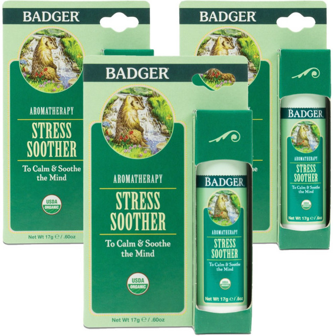 BADGER 香氛保濕舒緩膏, 17g, 3支