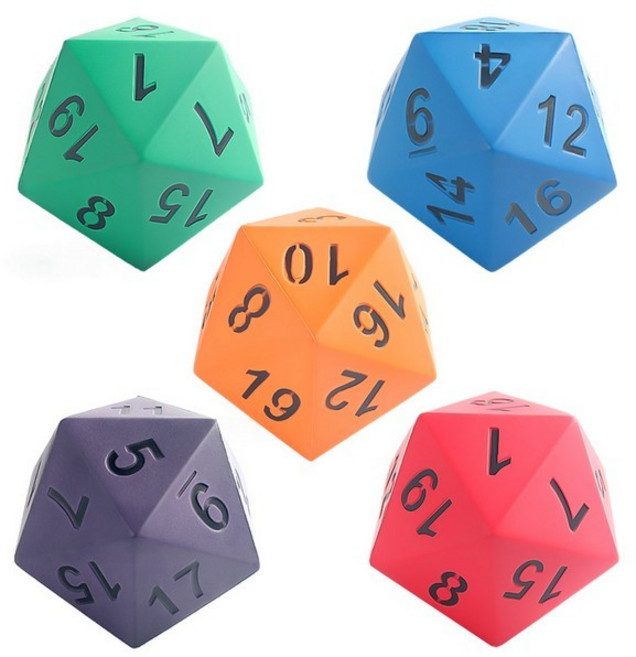 20面數字骰子, 不挑色(隨機配色)