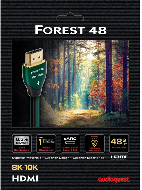 美國 AudioQuest Forest 48 森林 HDMI線 2.1版 eARC, 1個, 1.5m