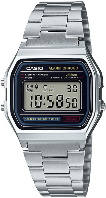 CASIO 卡西歐 WR男款金屬腕錶 A158WA-1JH