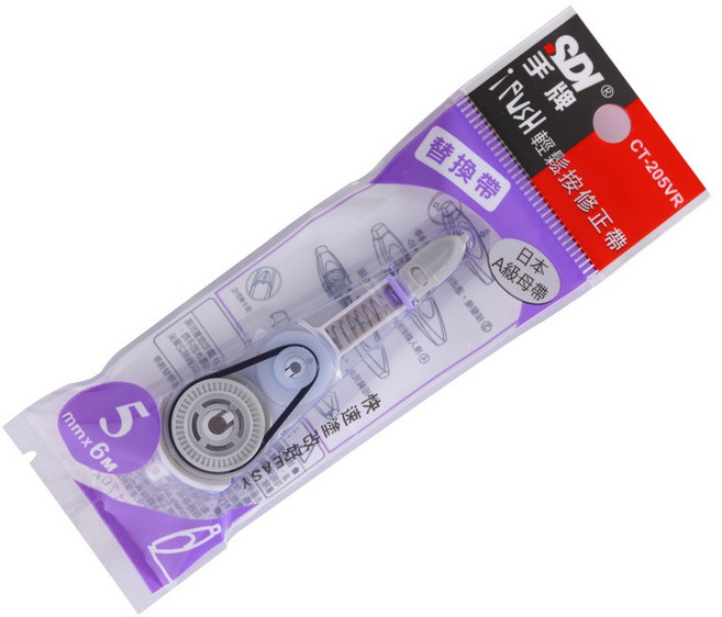 手牌 i-PUSH 修正帶替換帶 6mm 10入 CT-205R, 紫色, 1個