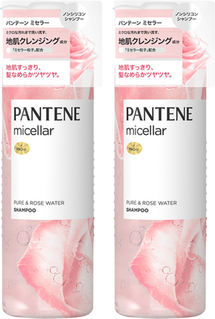 PANTENE 潘婷 Micellar系列純淨玫瑰洗髮精, 2個, 500ml