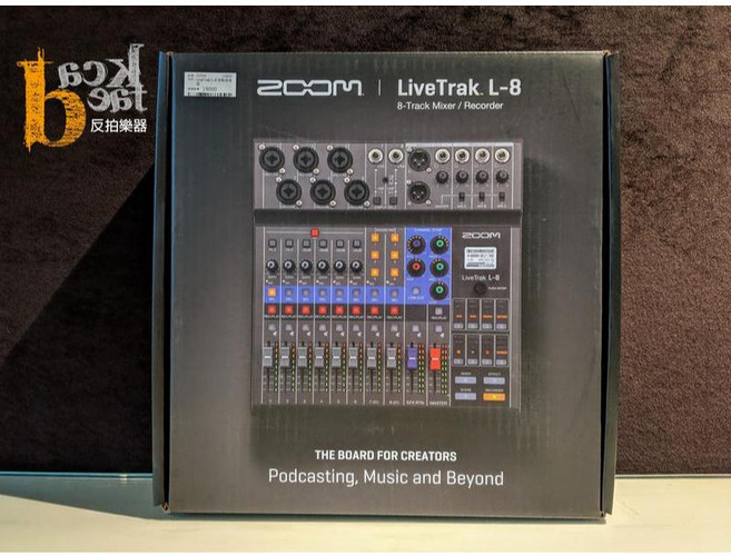 ZOOM LiveTrak L-8 8軌混音器錄音介面, Black