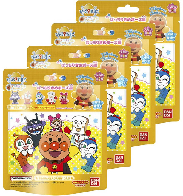 bikkuratamago 麵包超人玩具入浴球, 4包, 75g