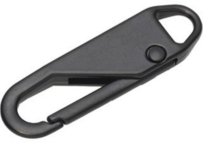 通用拉鍊頭A0101 - DIY拉鍊維修配件 簡易安裝, 黑色拉鍊扣, 1個