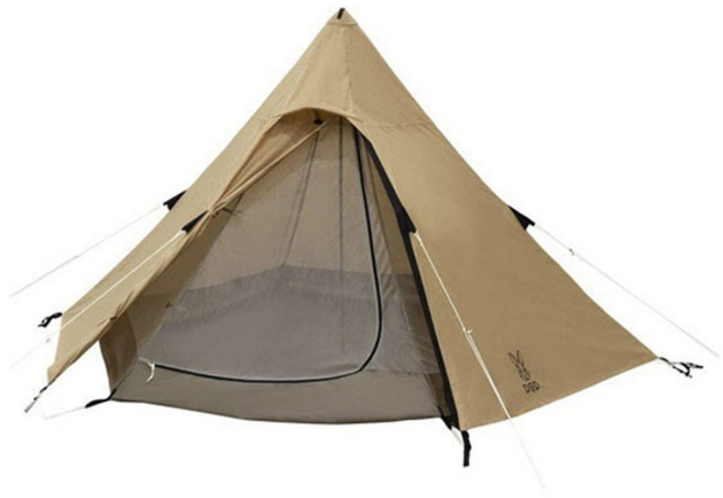 DOPPELGANGEROUTDOOR 3人用印地安帳篷 S, 棕色