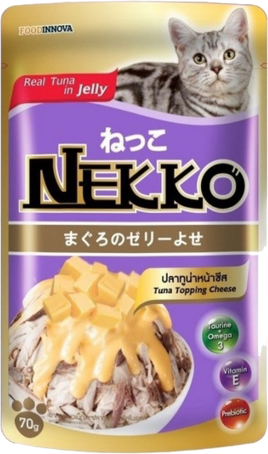 NEKKO 果凍餐包 幼貓 老貓吉食包 70g Foodinnova 濕糧 貓濕食 貓副食, 1個, 鮪魚+起司