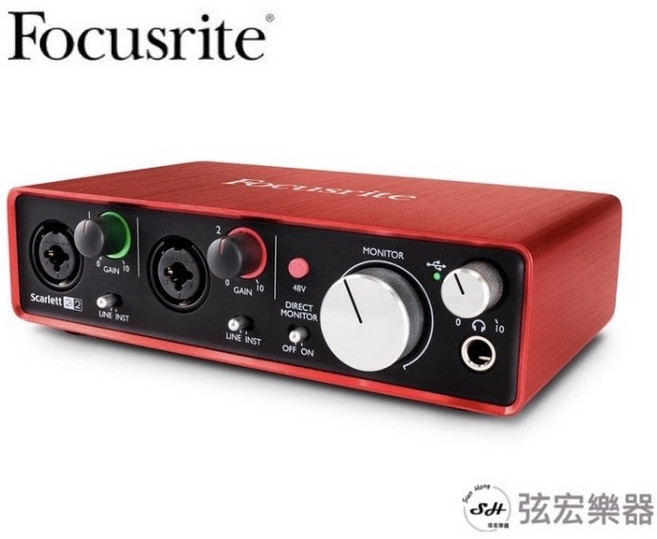 Focusrite Scarlett 2i2 2nd Gen 錄音介面, 詳見包裝