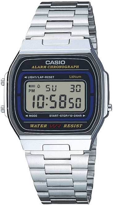CASIO 卡西歐 男款WR金屬手錶 A164WA-1QJH