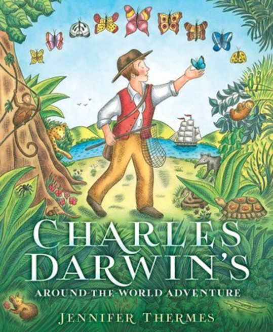 (英文圖書)Charles Darwin's Around-The-World Adventure: A Picture Book 精裝版, Harry N. Abrams, 英文