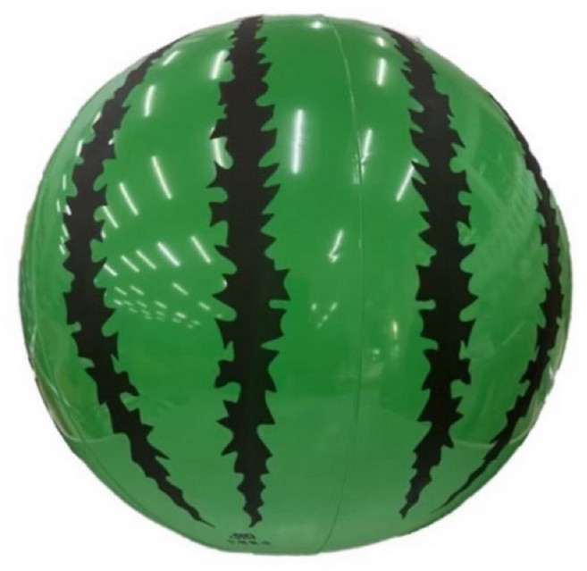 【SINGHIER】台灣製 西瓜圖案海灘球 充氣遊戲球 沙灘排球, 西瓜, 1個