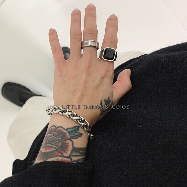 麻花串接 鈦鋼 男生 手鏈