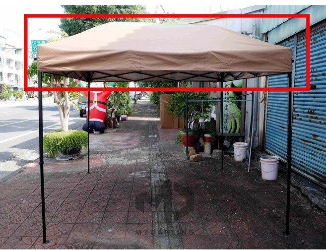 2.5米遮陽棚/停車棚/擺攤棚/炊事帳/客廳帳/園遊會/夜市擺攤/遮雨棚/中元普渡拜拜帳篷, 卡其色