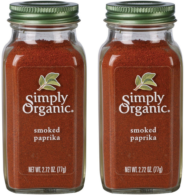 Simply Organic 煙燻紅甜椒粉, 2罐, 77g