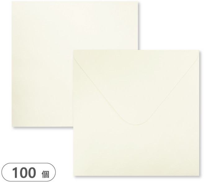 西式淺米色方形信封 16.5x16.5cm 優質信封 質感信封, 100個