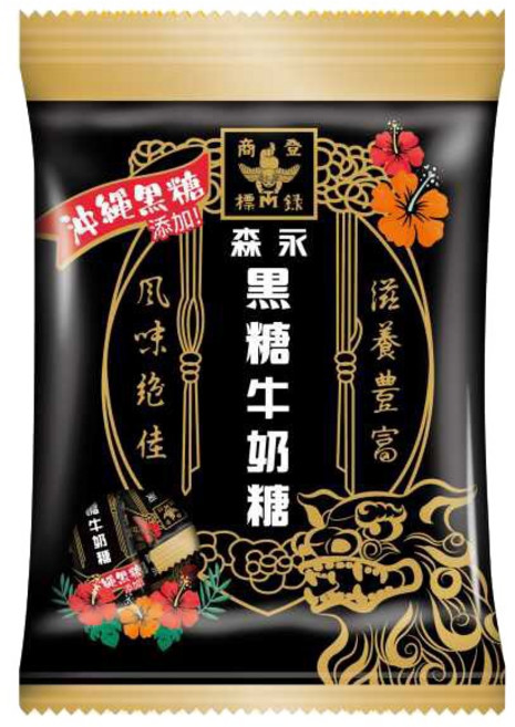 森永 沖繩黑糖牛奶糖 濃郁黑糖風味 獨立包裝, 90g, 1袋